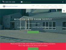 Tablet Screenshot of molesworthfarmsupply.com